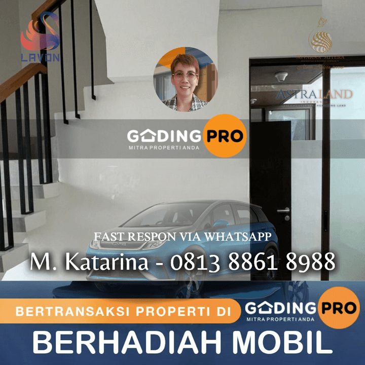 Net Yah 3 Lantai 20 Juta Murah di Lavon 3 Dkt Suvarna Sutera Asri