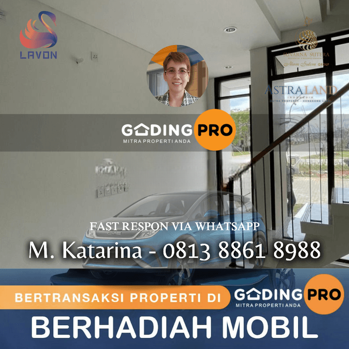 Net Yah 3 Lantai 20 Juta Murah di Lavon 3 Dkt Suvarna Sutera Asri
