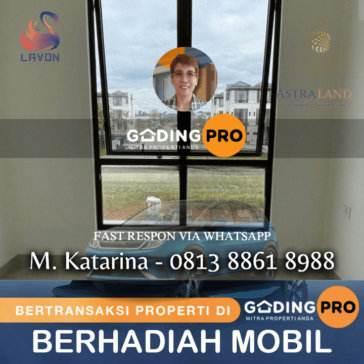 Net Yah 3 Lantai 20 Juta Murah di Lavon 3 Dkt Suvarna Sutera Asri