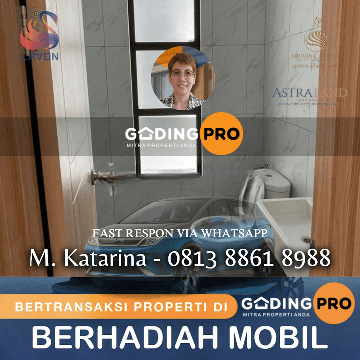 Net Yah 3 Lantai 20 Juta Murah di Lavon 3 Dkt Suvarna Sutera Asri