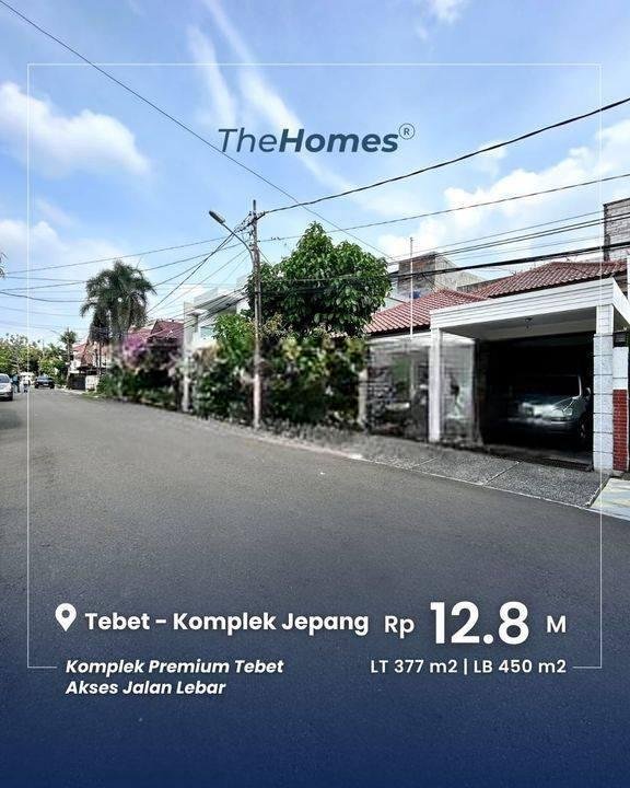 Rumah Asri 450m2 Jalan Lebar 3 Mobil dalam Komplek Premium Tebet