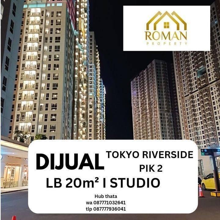 DIJUAL apartemen studio Full furnished Tokyo Riverside pik 2